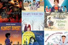 Collage of 8 children's books featuring Arab Americans