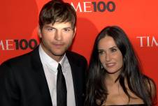 Ashton Kutcher and Demo Moore photographed together in 2010
