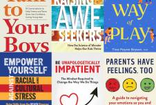Collage of covers of our 6 favorite parenting books of 2025