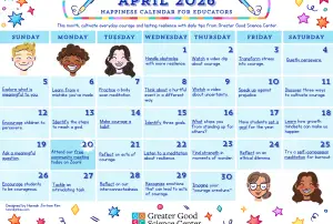 Your Happiness Calendar for Educators for April 2026