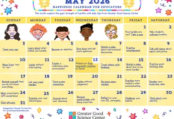 Your Happiness Calendar for Educators for May 2026