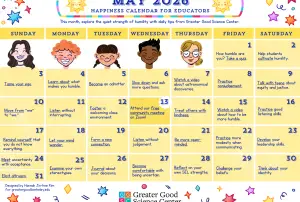 Your Happiness Calendar for Educators for May 2026