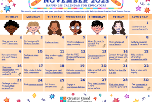 Your Happiness Calendar for Educators for November 2025
