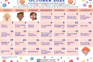 Your Happiness Calendar for Educators for October 2025