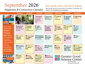 Your Happiness & Connection Calendar for September 2026