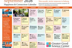 Your Happiness & Connection Calendar for September 2026