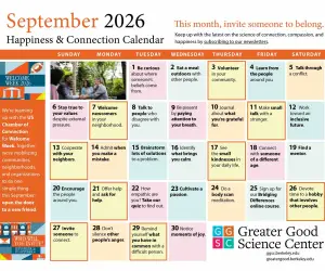 Keep Up with Our Happiness Calendar!