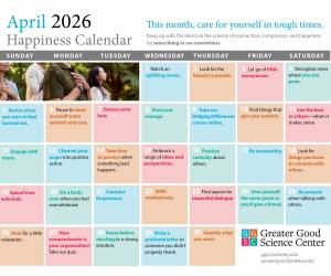 Keep Up with Our Happiness Calendar!