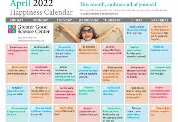 Your Happiness Calendar for April 2022