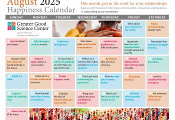 Your Happiness Calendar for August 2025