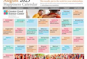 Your Happiness Calendar for August 2025