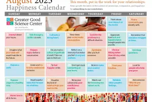 Your Happiness Calendar for August 2025