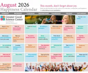 Keep Up with Our Happiness Calendar!