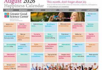 Your Happiness Calendar for August 2026