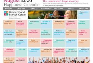 Your Happiness Calendar for August 2026