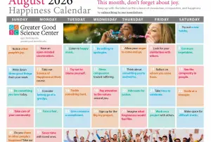 Your Happiness Calendar for August 2026