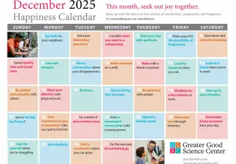 Keep Up with the GGSC Happiness Calendar