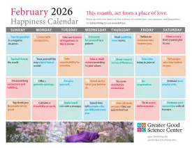 Your Happiness Calendar for February 2026