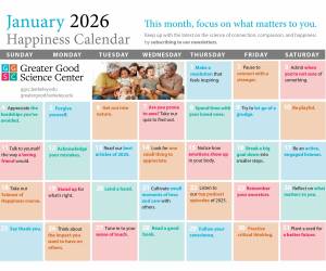 Keep Up with Our Happiness Calendar!