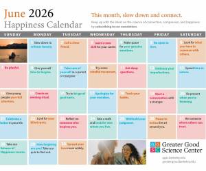 Keep Up with Our Happiness Calendar!