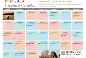 Your Happiness Calendar for June 2026