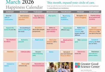 Your Happiness Calendar for March 2026