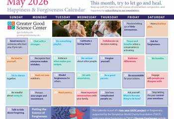 Your Happiness & Forgiveness Calendar for May 2026