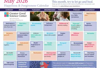 Your Happiness & Forgiveness Calendar for May 2026