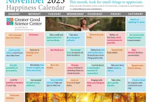 Your Happiness Calendar for November 2025