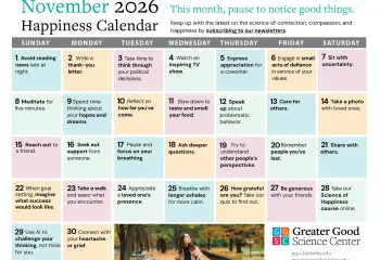 Your Happiness Calendar for November 2026