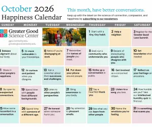 Keep Up with Our Happiness Calendar!