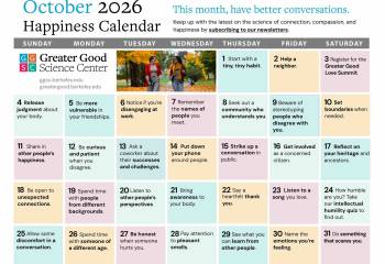 Your Happiness Calendar for October 2026