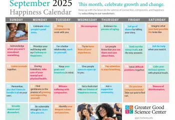 Your Happiness Calendar for September 2025
