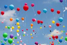 Colorful balloons in the sky