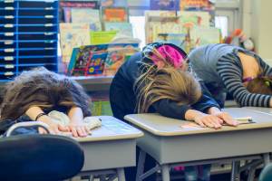a picture of girls enjoying yoga in their class at school